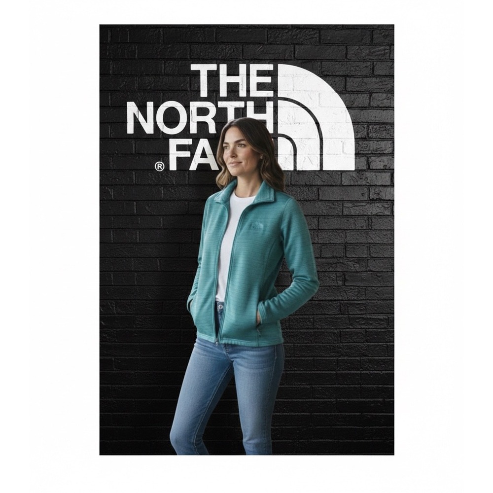North‎ Face 🔥sLAy The ❄️Performance Fleece Full-Zip Jacket Aqua Blue Warm M